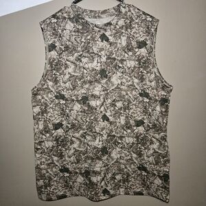 Hollywood The Jean People Camo Sleeveless Muscle Shirt Men’s Medium Cotton Blend